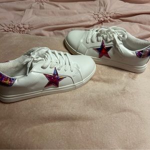 New Steve Madden Holographic Star Sneakers